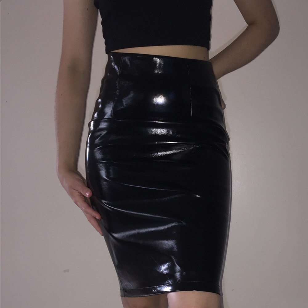 Latex Pencil Skirt